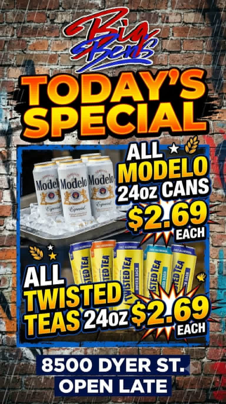 $2.69 Modelo & Twisted Tea at Sunrise Mini Mart, 8500 Dyer St, El Paso